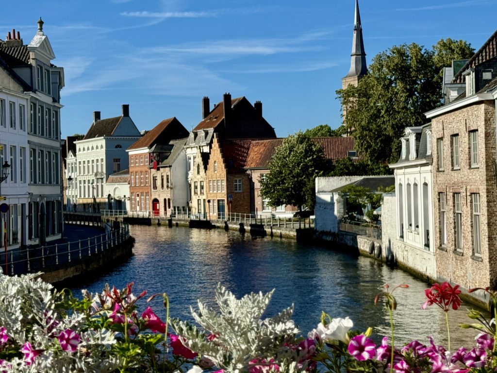 The guesthouse seen from the canal